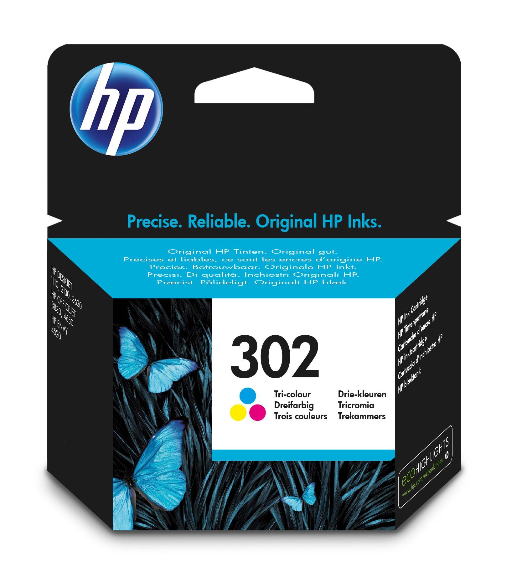 HP  302 Cartouche d’encre trois couleurs authentique 