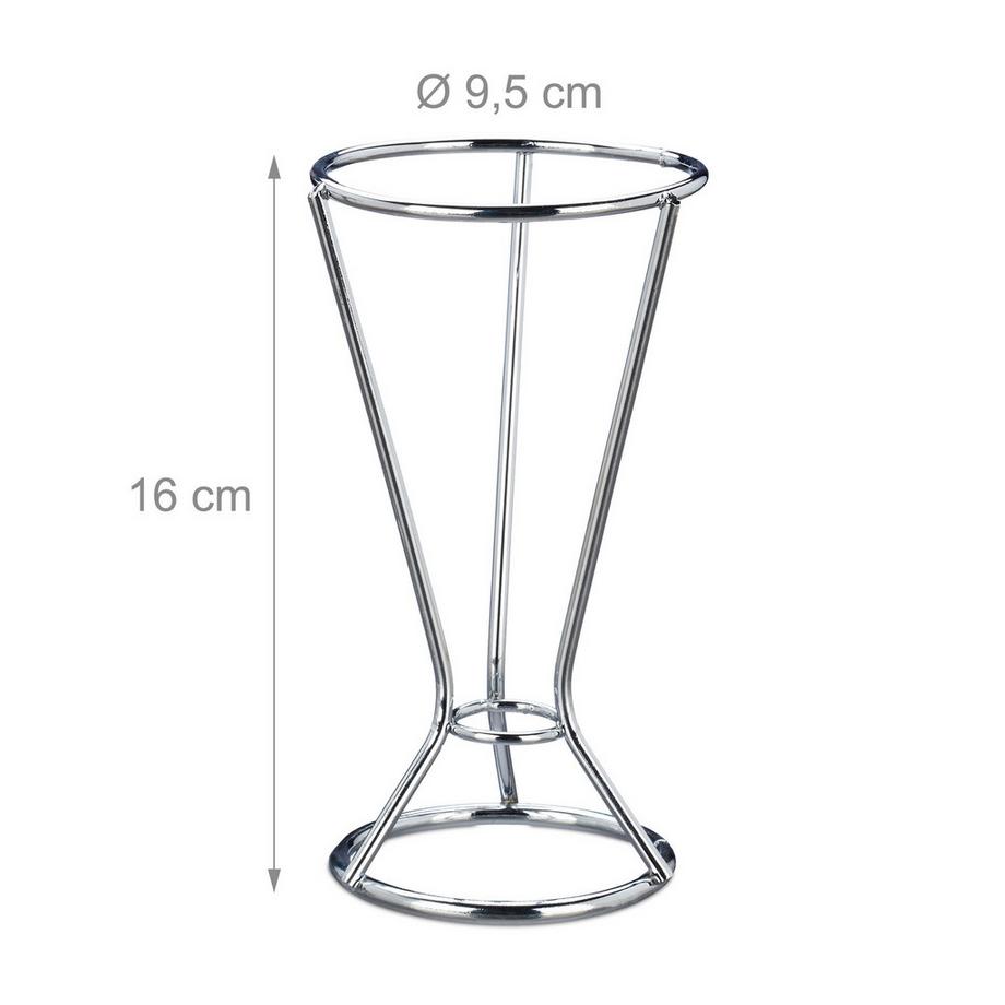B2X Porte-frites, 4 pièces, acier inoxydable  