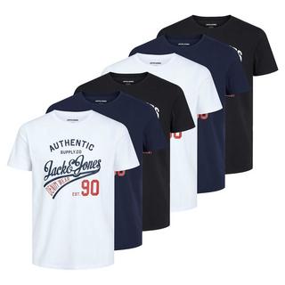 JACK & JONES Ethan T-Shirt Col Rond Pack de 6  