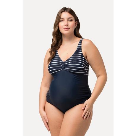 Ulla Popken  Maillot de bain Bellieva, rayé, vêtement de grossesse, bonnets souples 