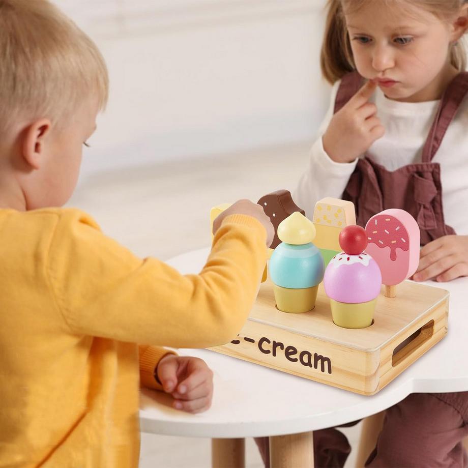Activity-board  Eiscreme spielzeug eisdiele kinder holz, Eis am Stiel spielzeug laden zubehör spielen küche 