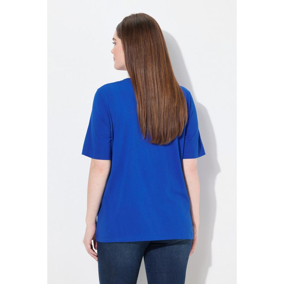 Ulla Popken T-Shirt Classic Trachtenmotiv Scollo a V Maniche Corte  