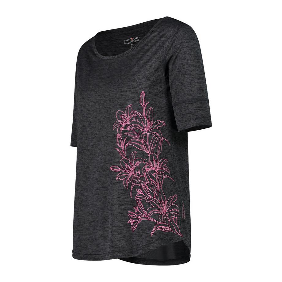 CMP Damen T-Shirt mit Blumenmuster  