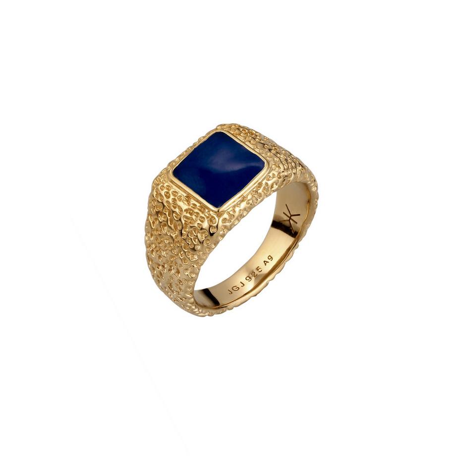 Bague Bague Signet 925 Sterling Silver Gold-Plated