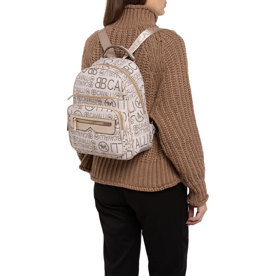 B Cavalli B Logo Print Rucksack  