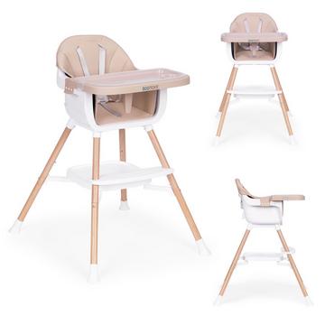 Chaise d'alimentation enfant 2-en-1, beige, ECOTOYS
