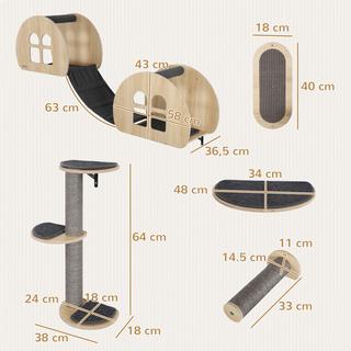 PawHut  Kletterwand Set 