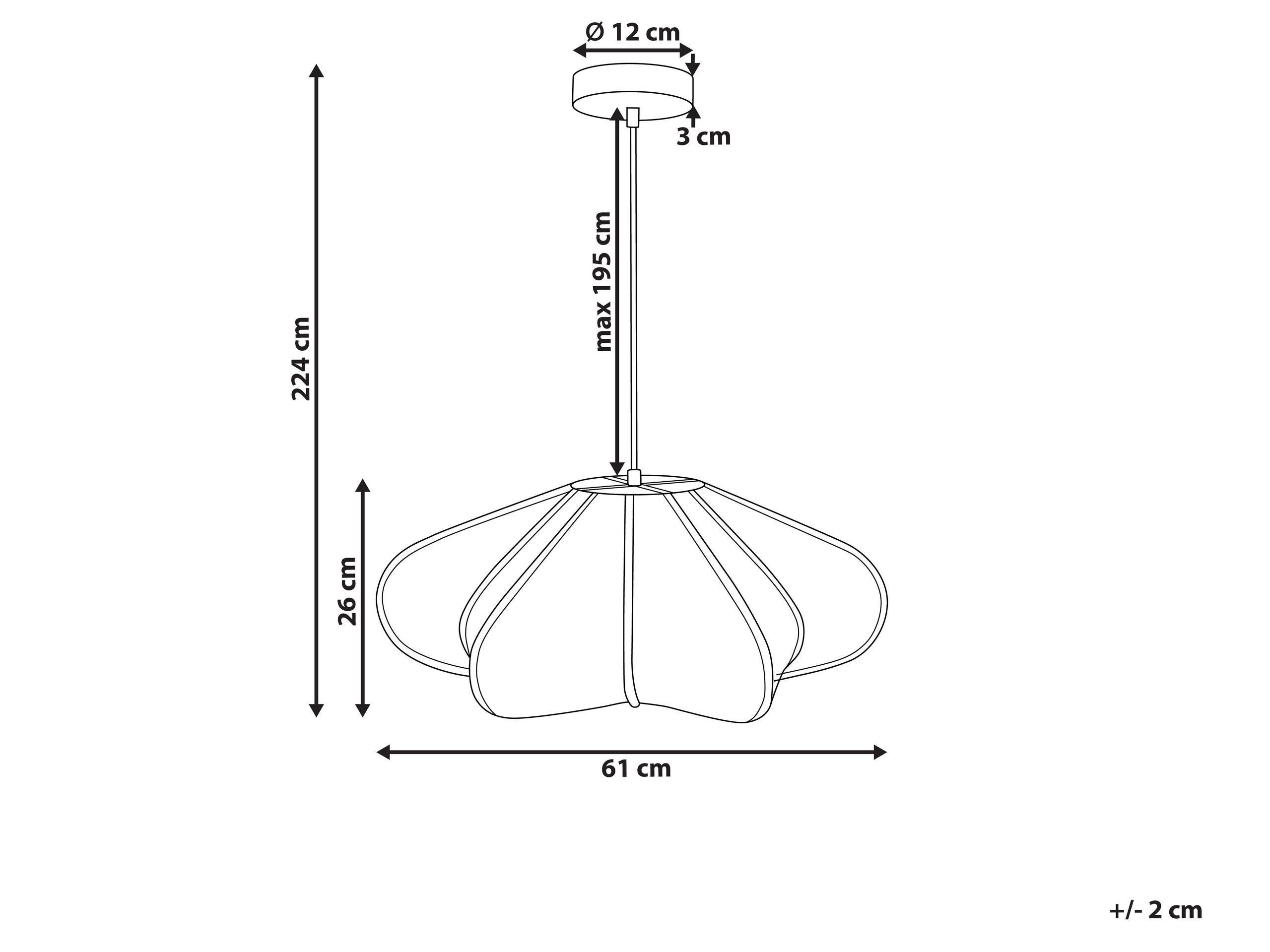 Beliani Lampe suspension en Coton Boho YABACO  