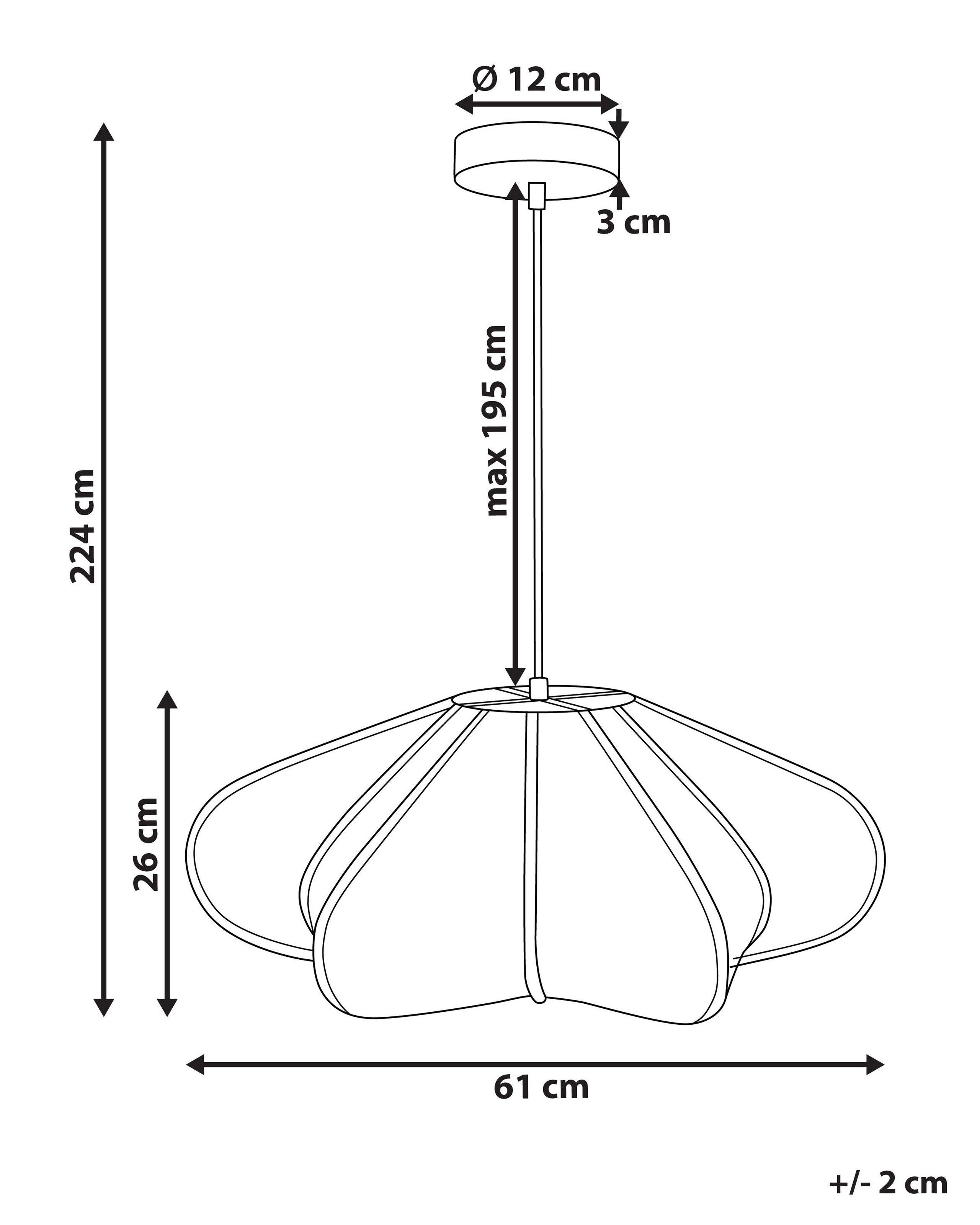 Beliani Lampadario en Cotone Boho YABACO  