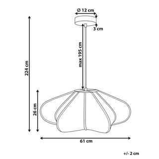 Beliani Lampadario en Cotone Boho YABACO  