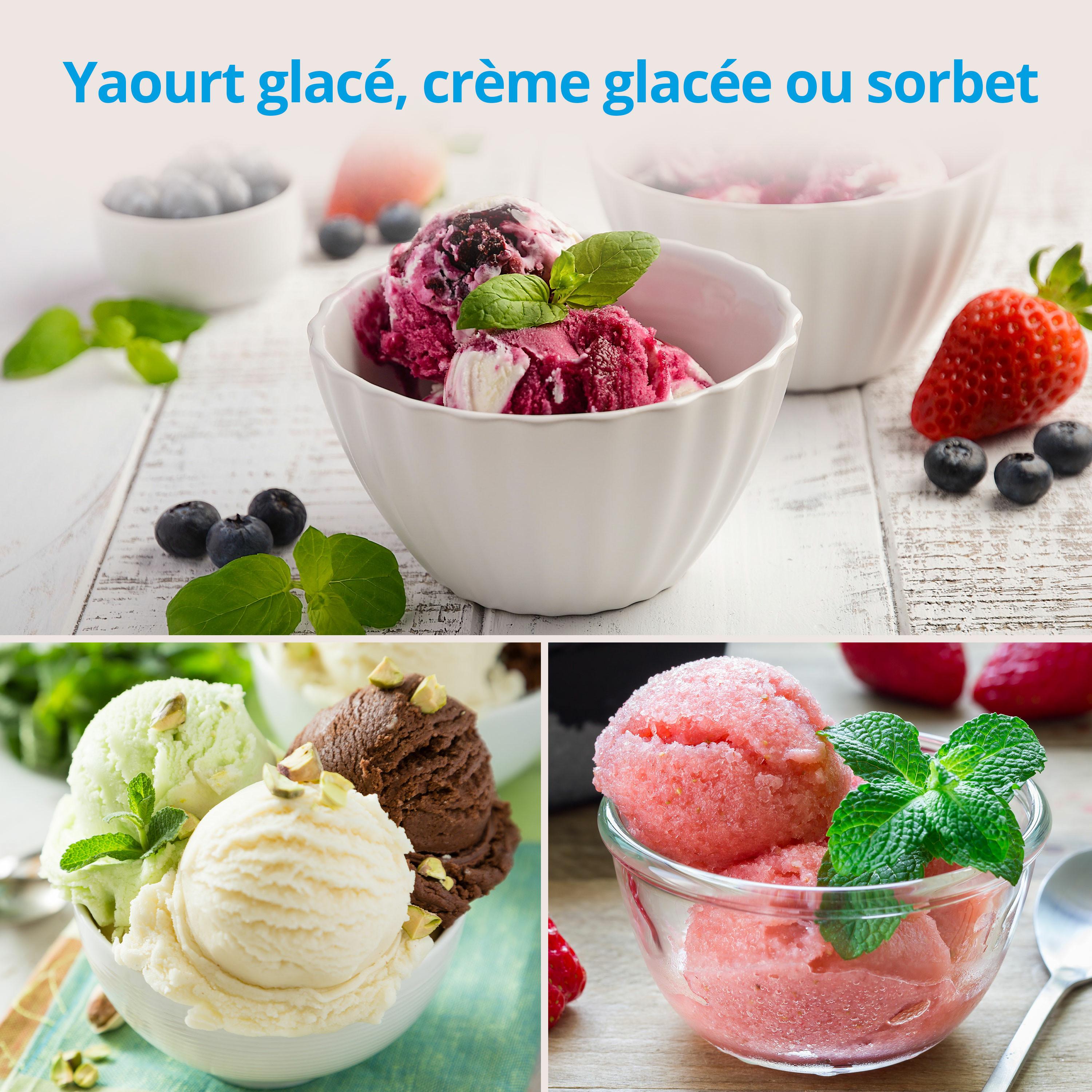 Medion MEDION MD 18387 Gelatiera compressore 1,5 L 150 W Nero, Argento  