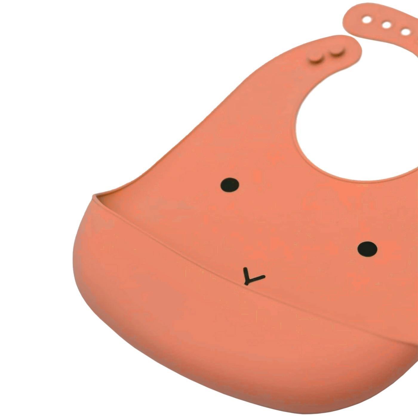 eStore  Bavoir en Silicone, Lapin - Orange 