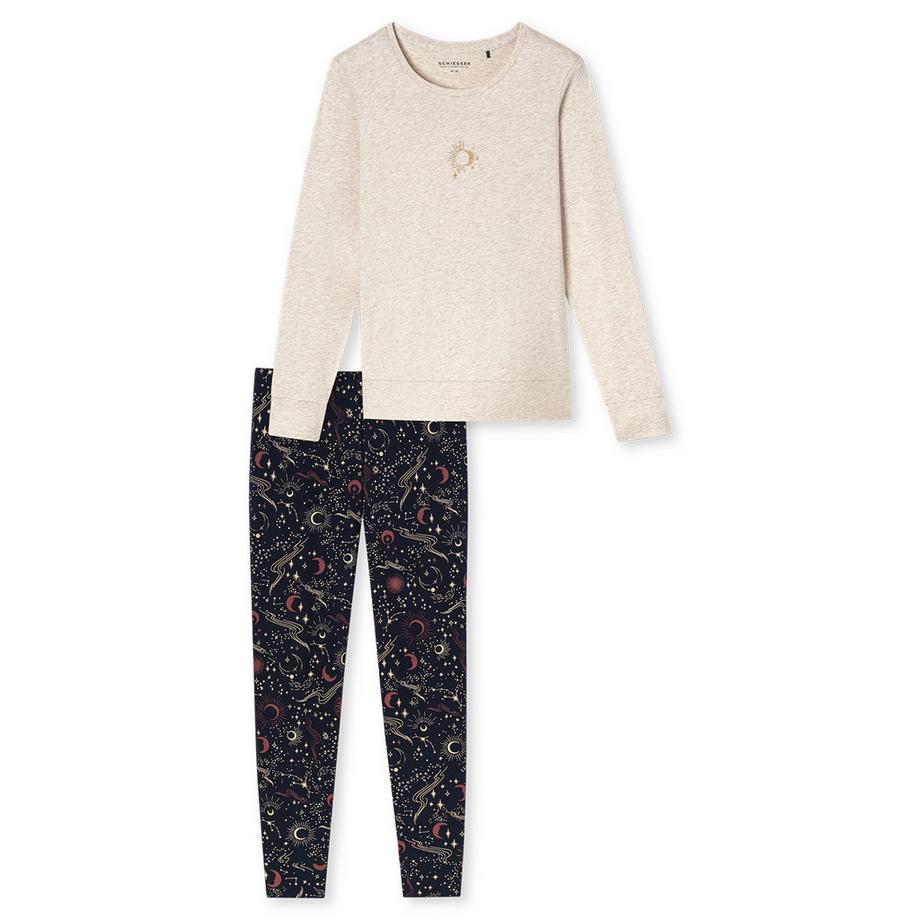 Schiesser Cotton Schlafanzug mit Astro-Print  