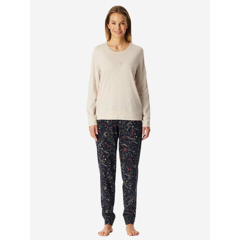 Schiesser Cotton Schlafanzug mit Astro-Print  