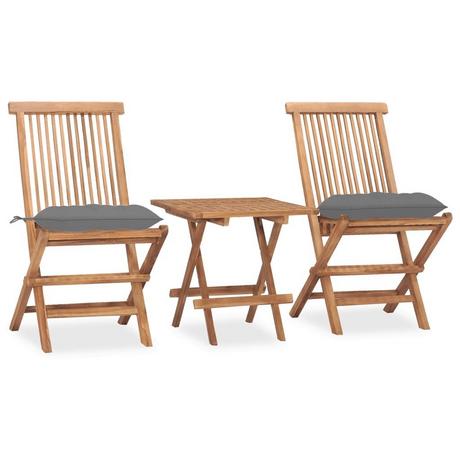 VidaXL set arredo pieghevole giardino Teak riciclato  