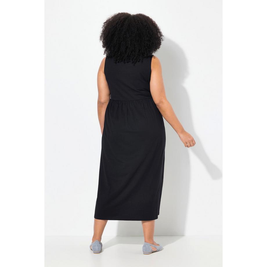 Ulla Popken Abito in jersey A-line scollo a tunica senza maniche  