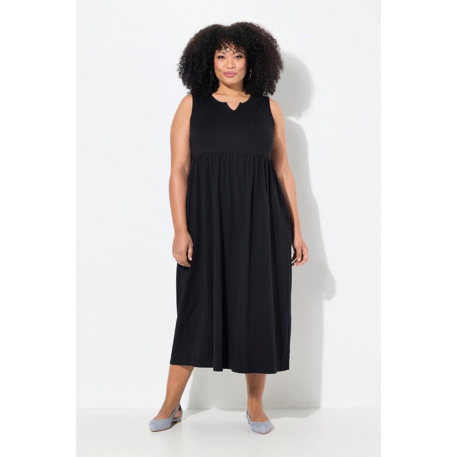 Ulla Popken Abito in jersey A-line scollo a tunica senza maniche  