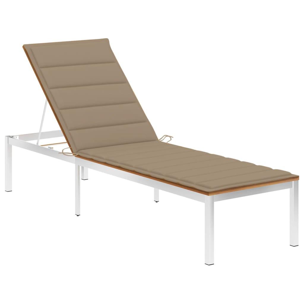 VidaXL Chaise longue bois d'acacia  