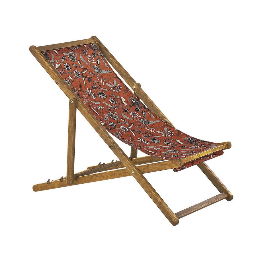 Beliani Lot de 2 chiliennes pliantes en Tissu Moderne ANZIO  