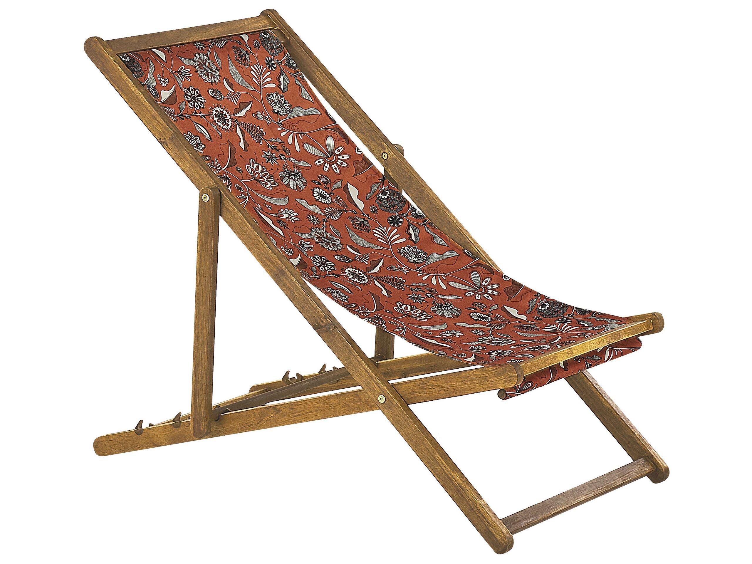 Beliani Set di 2 sedie a sdraio pieghevoli en Tessuto Moderno ANZIO  