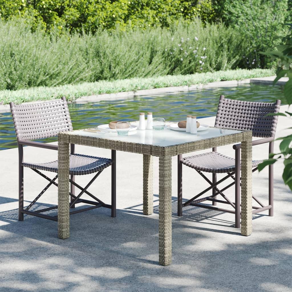 VidaXL Table de jardin rotin synthétique  