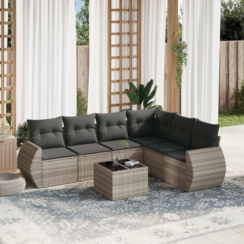 VidaXL set divano da giardino Polirattan  