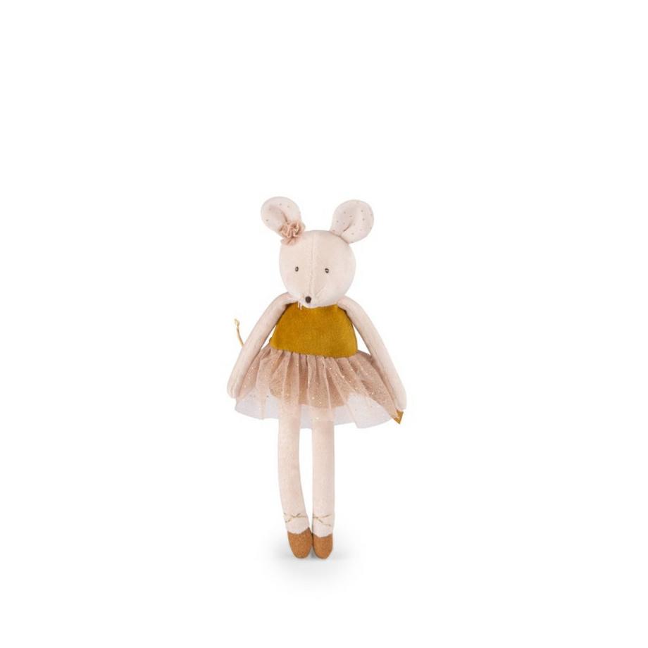 Moulin Roty  Plüschmaus golden, La Petite Ecole de Danse 