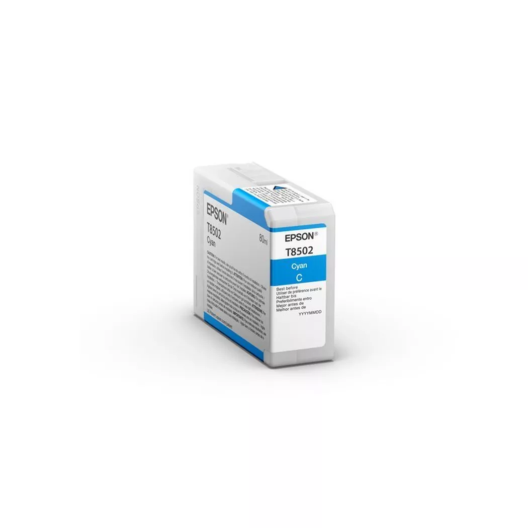 Epson – Tintenpatrone cyan T850200 SureColor SC-P800 80ml, Cyan-Blau, One Size