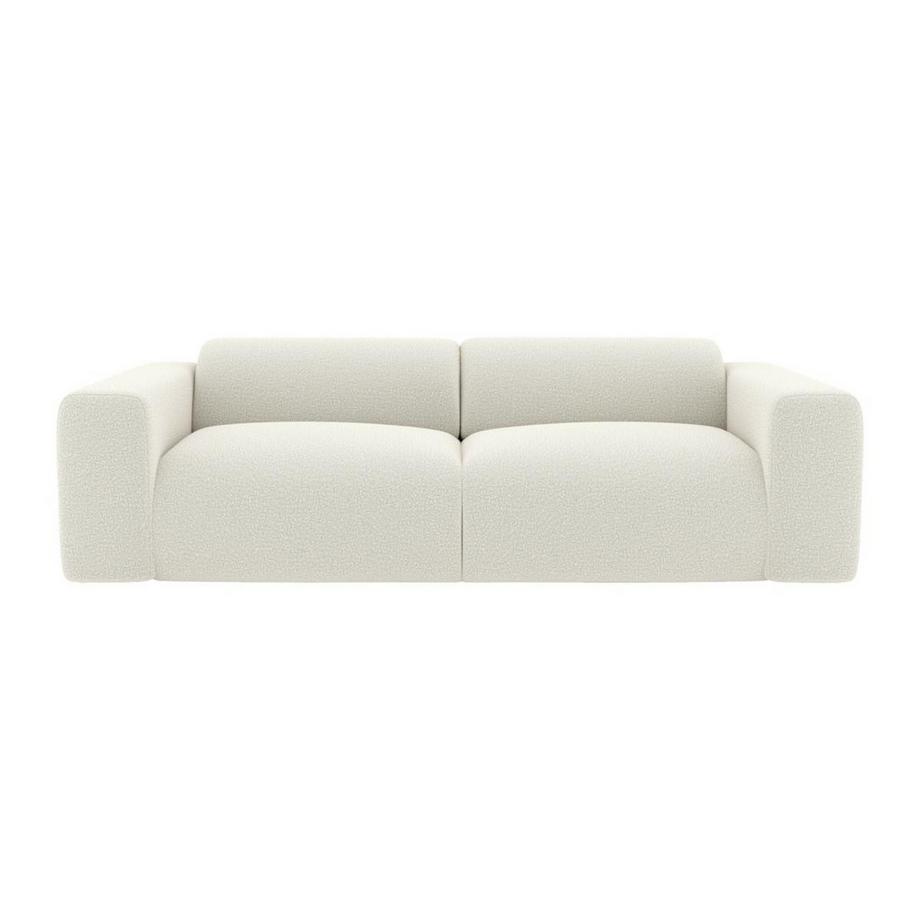 Maison Céphy Sofa 3-Sitzer & Sessel - Bouclé-Stoff - Weiß - POGNI von Maison Céphy  