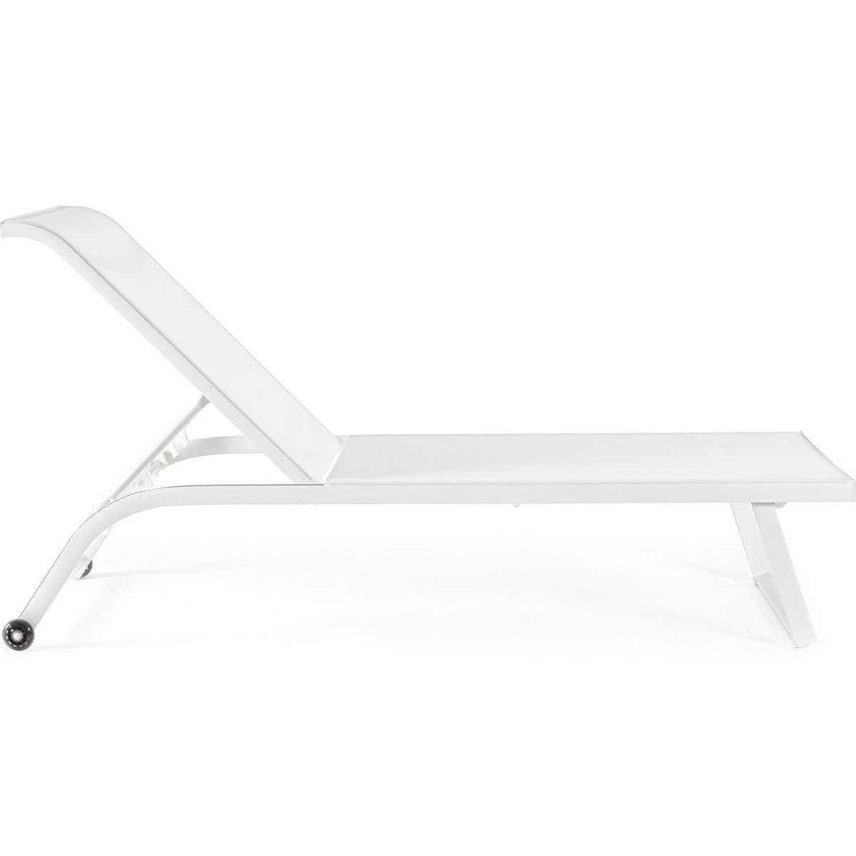 mutoni Chaise longue de jardin Taylor blanc  