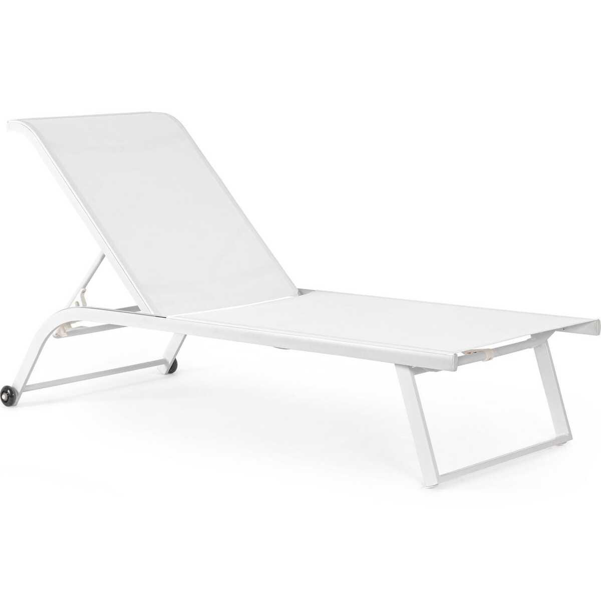 mutoni Chaise longue de jardin Taylor blanc  