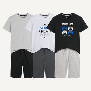 La Redoute Collections  3er-Pack Kurzpyjamas 