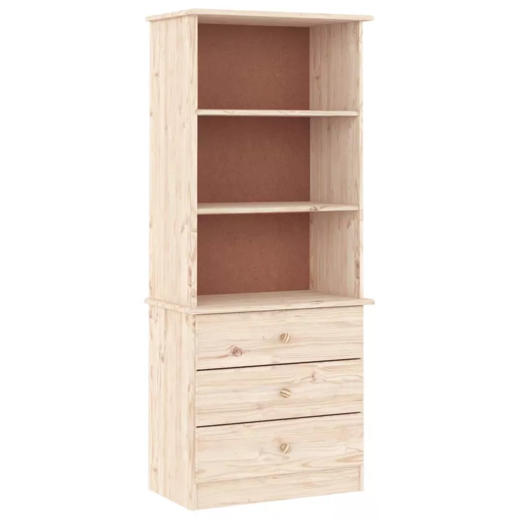 VidaXL - Bibliothèque bois de pin, One Size, Ivoire