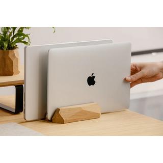 Oakywood  Dual Laptop Dock - Doppelter Laptop-Ständer - aus Massivholz - Walnuss oder Eiche 