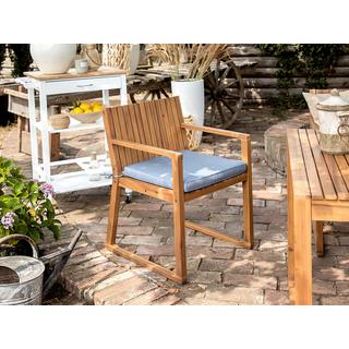 Beliani Lot de 8 coussins pour chaises de jardin en Polyester Traditionnel SASSARI  