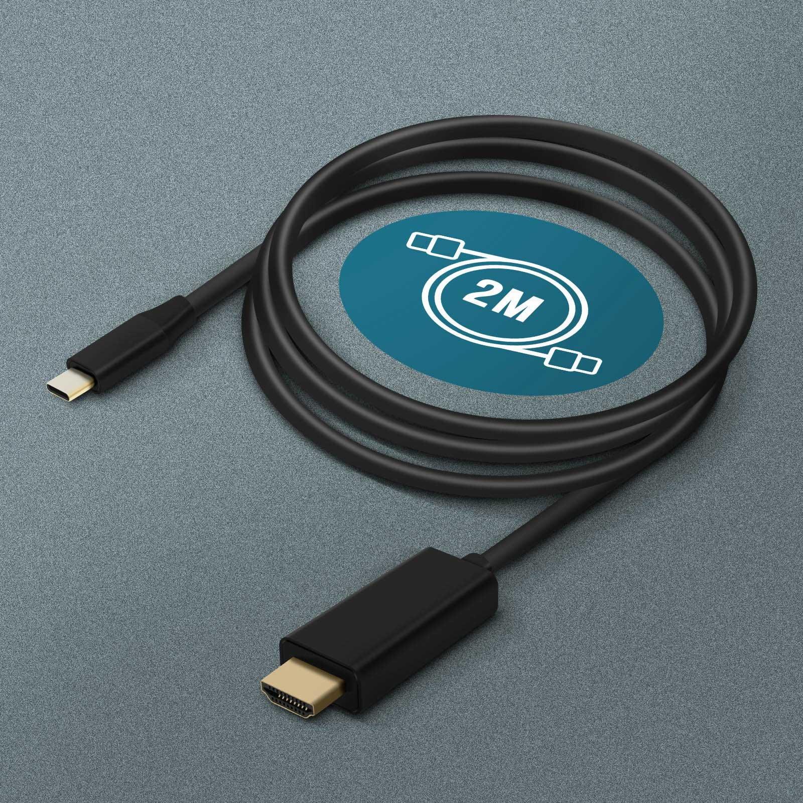 Avizar  Câble vidéo USB-C vers HDMI Noir 