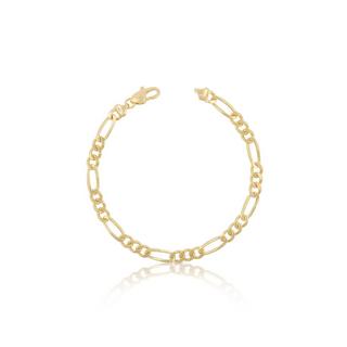 MUAU Schmuck  Bracelet Figaro Gelbgold 750, 19cm, 4.5mm 