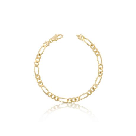 MUAU Schmuck  Bracelet figaro en or jaune 750, 19cm, 4,5mm 