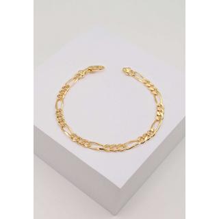 MUAU Schmuck  Bracelet Figaro Gelbgold 750, 19cm, 4.5mm 