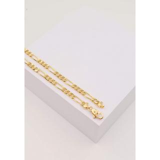 MUAU Schmuck  Bracelet Figaro Gelbgold 750, 19cm, 4.5mm 