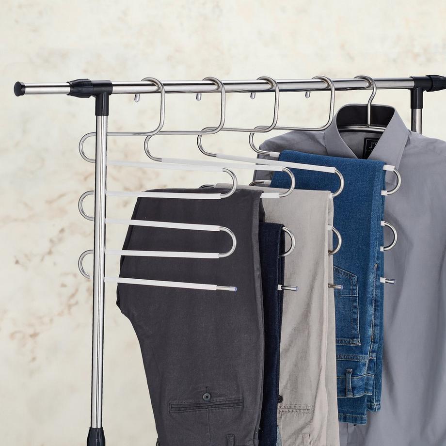 B2X Ensemble de 4 cintres pour pantalons multiples  