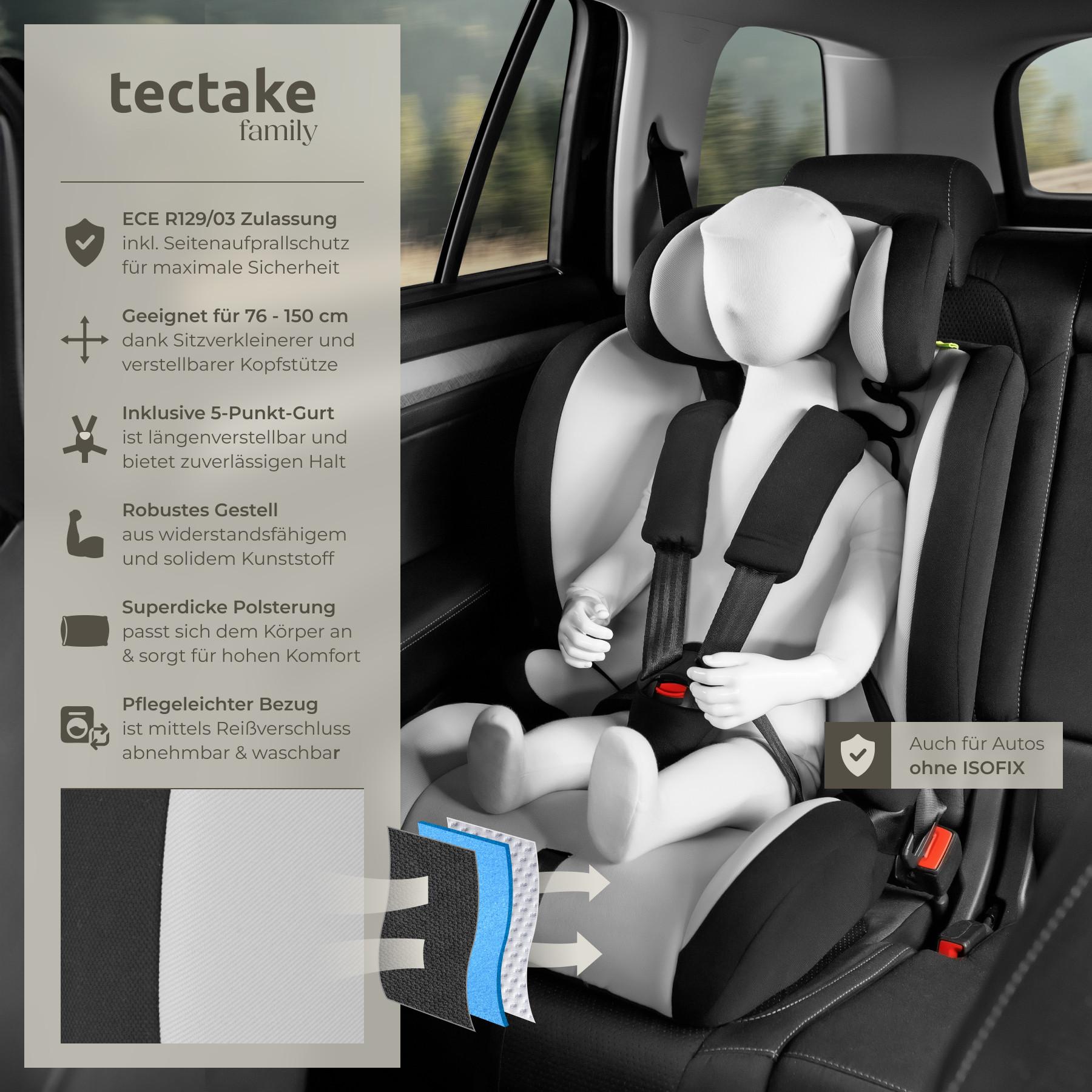 Tectake  Siège auto SOPHIE avec protection contre les chocs latéraux 