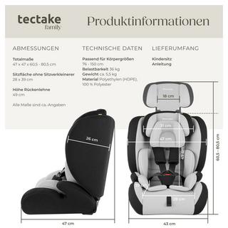 Tectake  Siège auto SOPHIE avec protection contre les chocs latéraux 