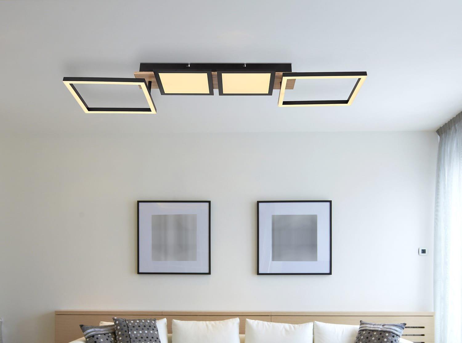 mutoni Lampada da soffitto Bossy in metallo nero opaco LED  