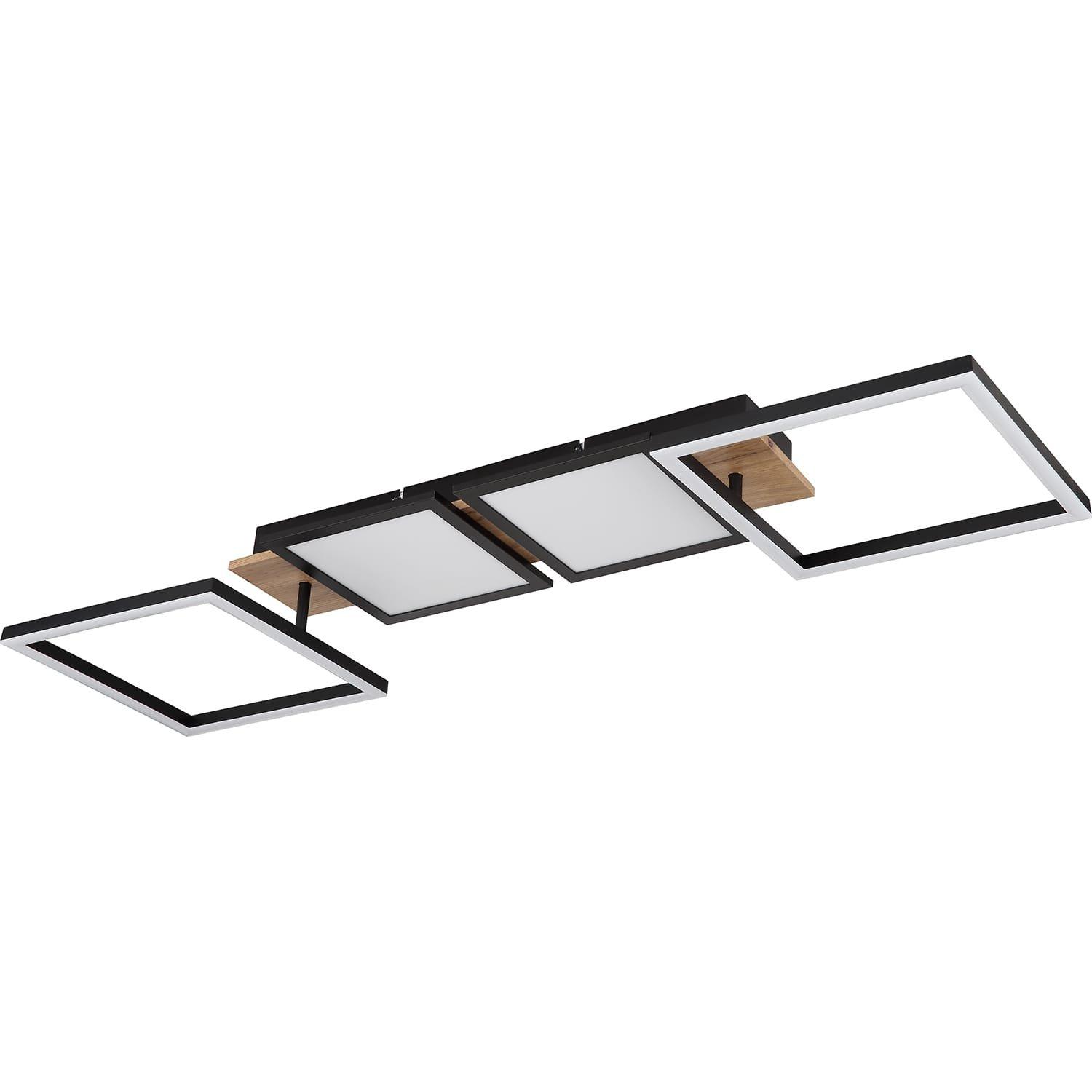 mutoni Lampada da soffitto Bossy in metallo nero opaco LED  