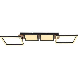 mutoni Lampada da soffitto Bossy in metallo nero opaco LED  