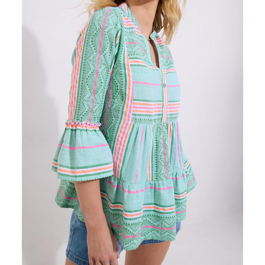 Joe Browns Gestreifte V-Ausschnitt Bluse  