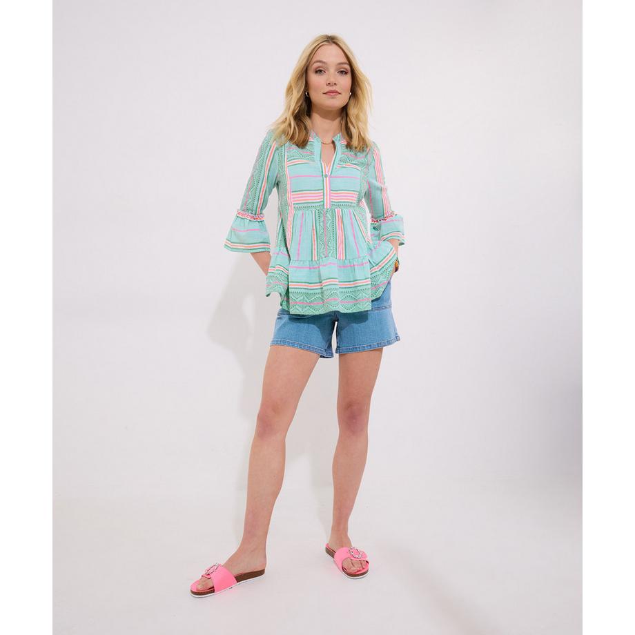 Joe Browns Gestreifte V-Ausschnitt Bluse  