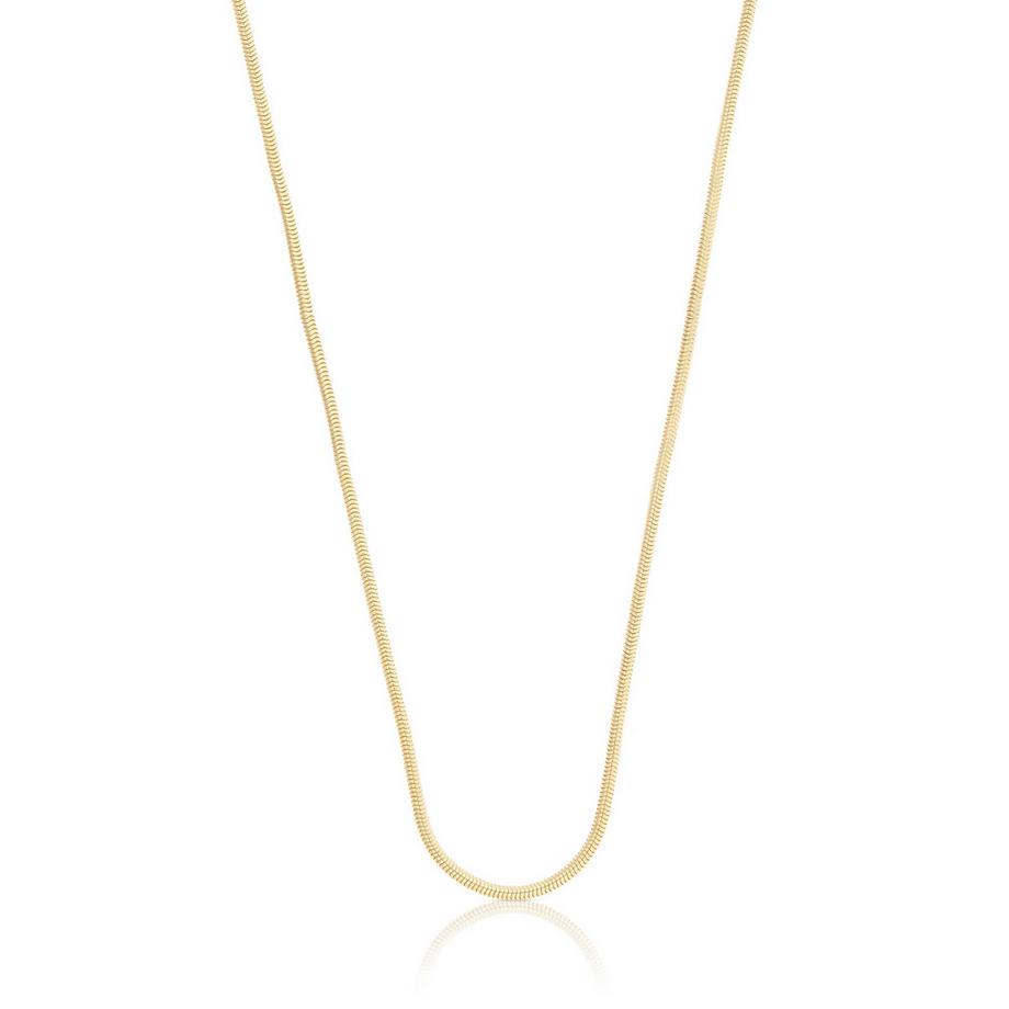 Collier serpent or jaune 750, 1.3mm, 45cm