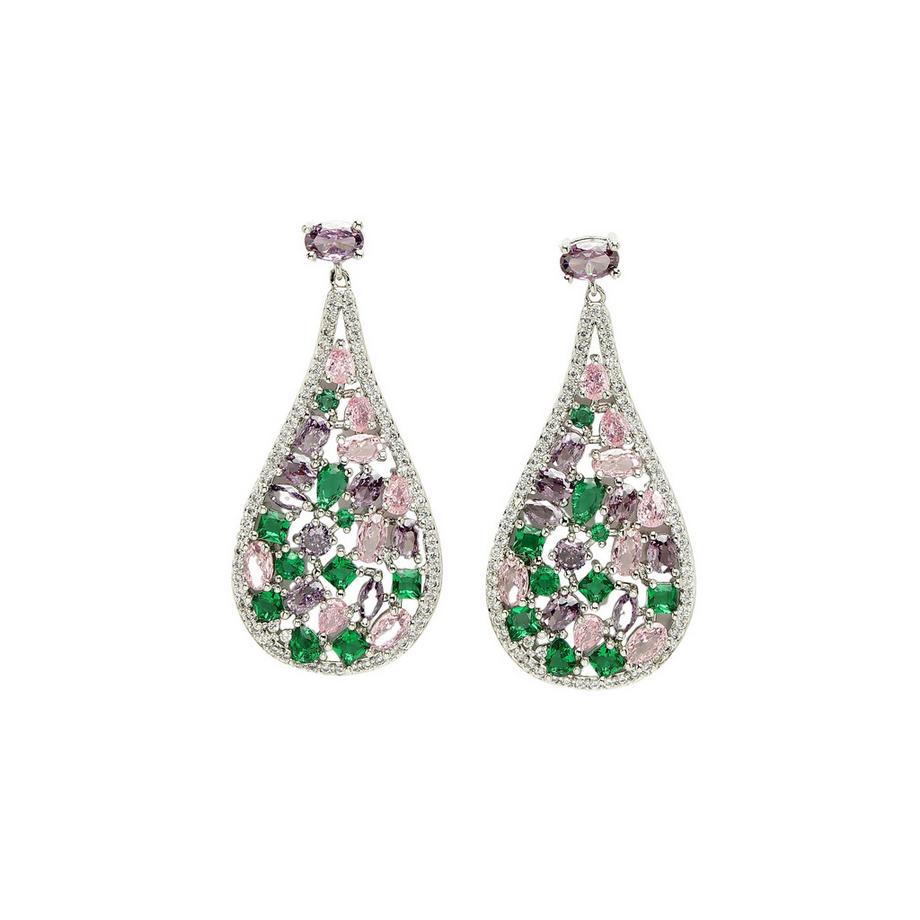 Diva Kollektion Vintage Florale Zirkonia-Ohrringe